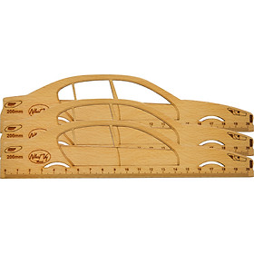 Combo 3 Thước Gỗ Học Sinh Nhatvywood 200mm - Xe Ô Tô